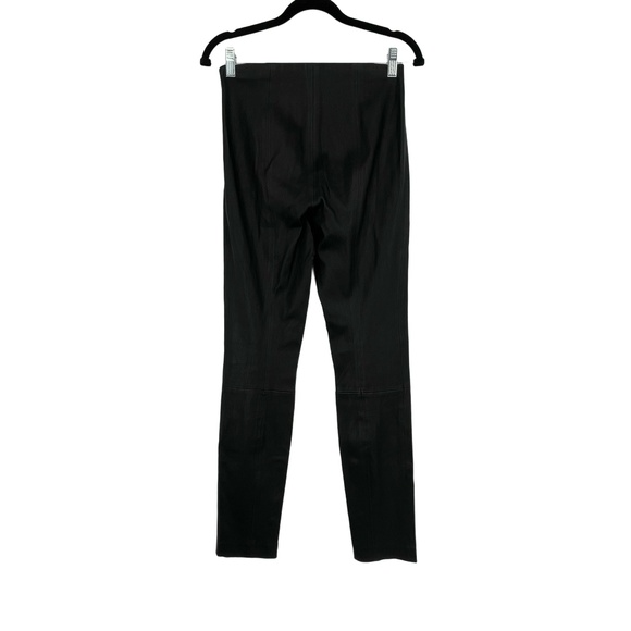 Theory Black Lambskin Leather Grunge Ankle Fit Skinny Luxury Baddie Pants 6 - Picture 10 of 10